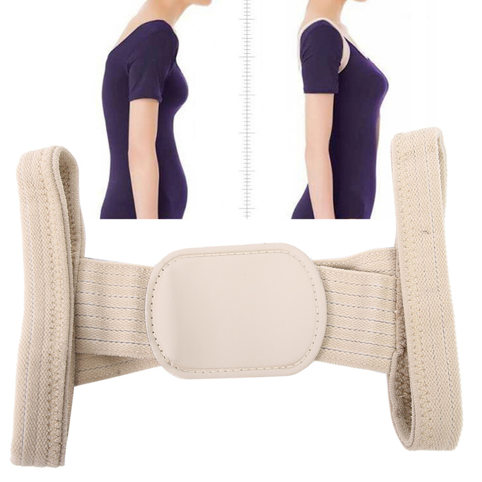 Beige Spine Support Brace: Hunchback Correction & Posture Improvement