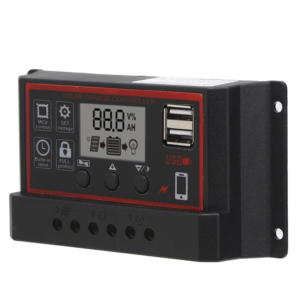 Lcd Solar Charge Controller 50A 12V/24V With Dual Usb 2.5A 4931361843653