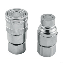 Hydraulic Quick Connector Hydraulic Couplers Set FF Flat Type With Valve NPT 1/4 3/8 1/2 3/4 Carbon Steel For Industrial Equipment (G1/4)