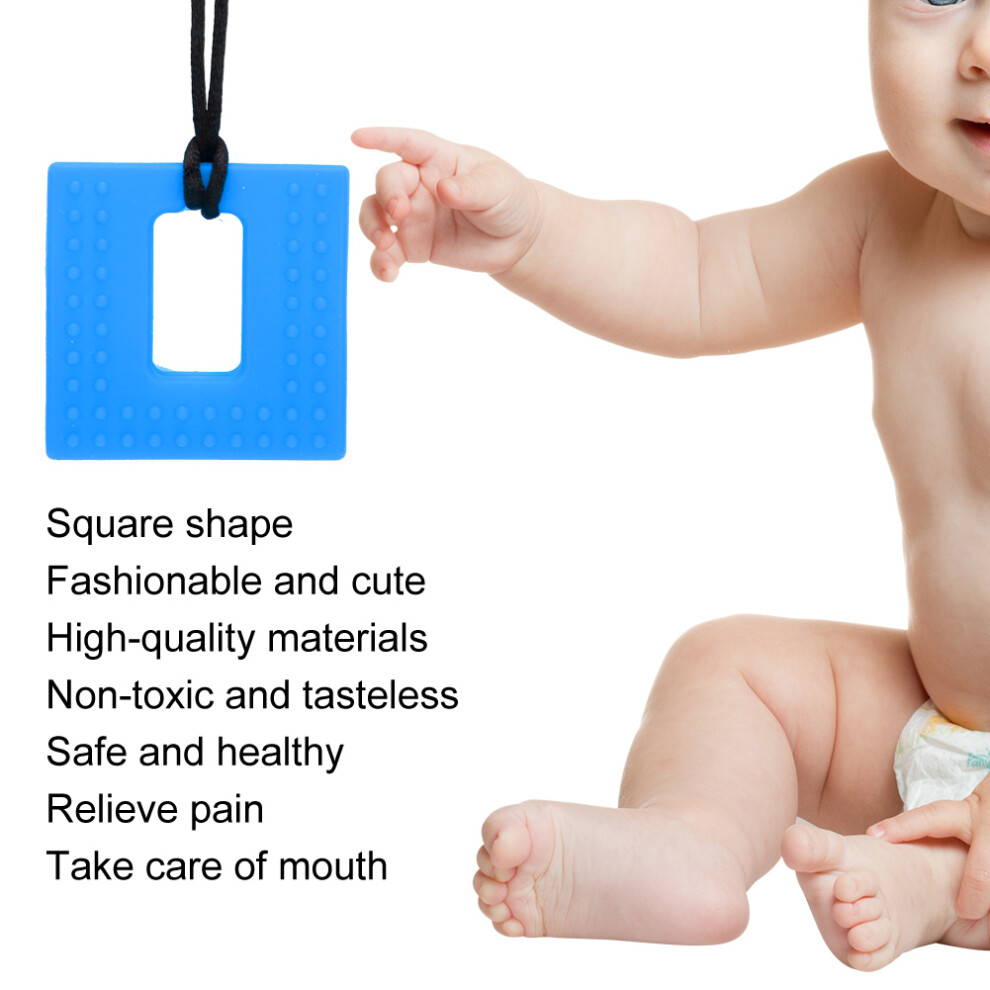Baby Silicone Teether For Sensory Relief, 10Cm Blue