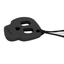 Infant Silicone Teething Necklace Toy in Black for Oral Fixation