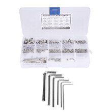 340Pcs Stainless Steel Hex Adapter Kit for Aluminum Profiles, M2.5–M8