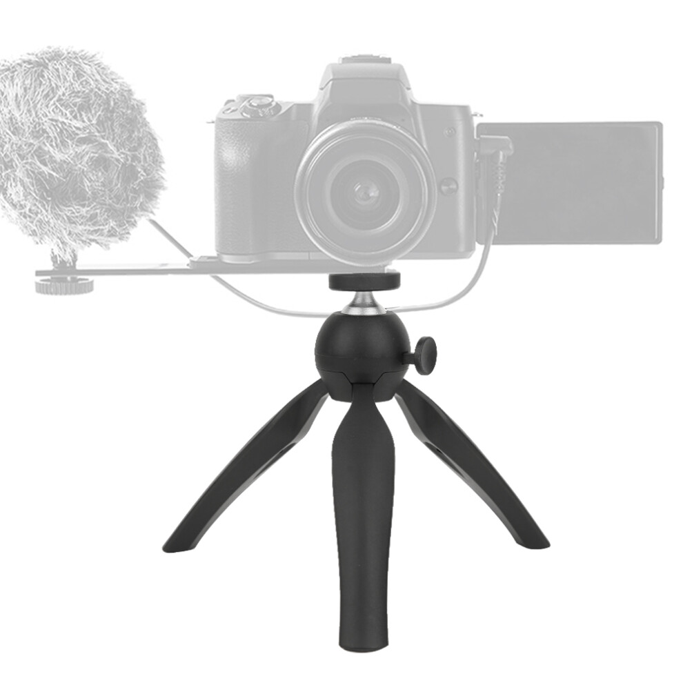 Compact Desktop Tripod Stand For Dslr Adjustable Ball Head Lightweight Black 3241361852571