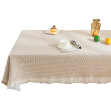 Mantel de algodón y lino sin arrugas, una opción de tela duradera para una fácil limpieza y una decoración elegante, ideal para uso en interiores