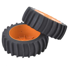 Orange-Radsatz, Nabe, Reifen für 1/8 RC-Truck, Gummireifen Zubehör