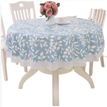 Decorative Tablecloth With Watercolor Leaves, Washable Vinyl Material Spillproof Prevents Dirt And Scratches, Heavy Duty Waterproof Coating Protects T