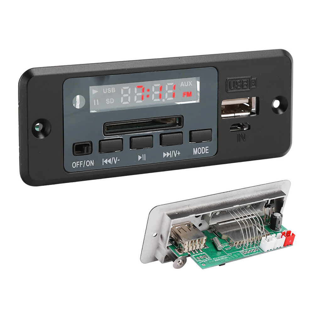 5V Mp3 Player Decoder With Fm Radio Usb Power Amplifier Small Size Black 4061361855070