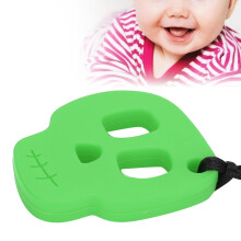 Safe Infant Silicone Teething Necklace Pendant Baby Chewing Toy Green