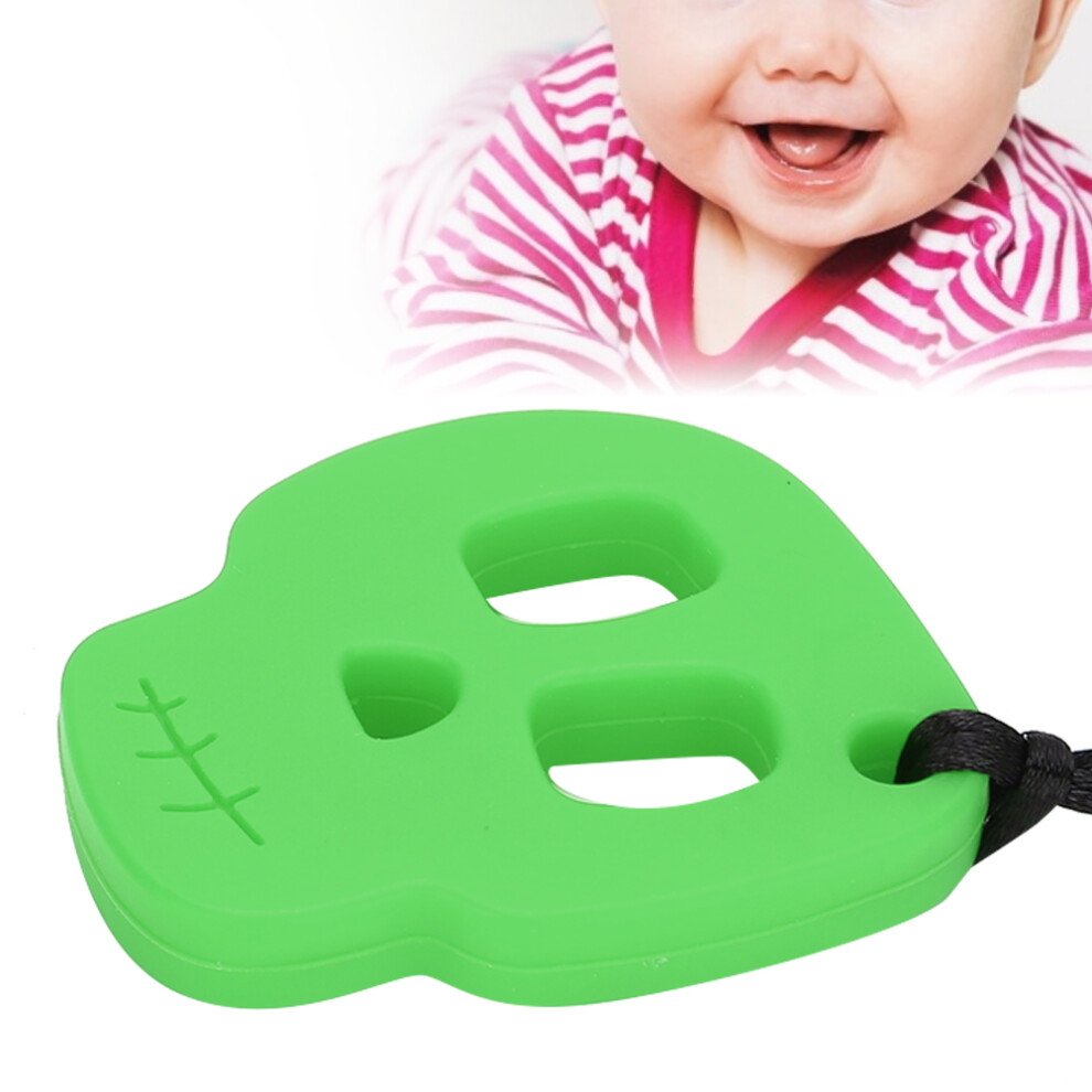Safe Infant Silicone Teething Necklace Pendant Baby Chewing Toy Green