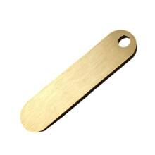 Blank Plate Keyring Car Keychain Stylish-Brass 40x10x2mm