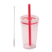 Verplaatsbare koffiereisbeker met rietje Protan-opbouw,-Rood