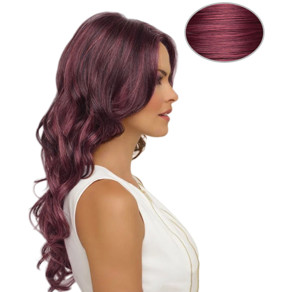 Synthetic Fiber Hairpiece Heat Resistant Curly Wigs-Claret