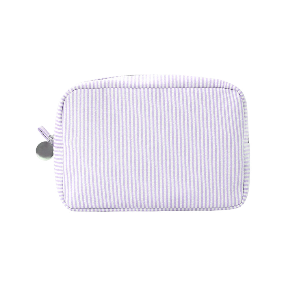 Purple Stripe Cosmetic Bag Portable Makeup Bag Toiletry Bag