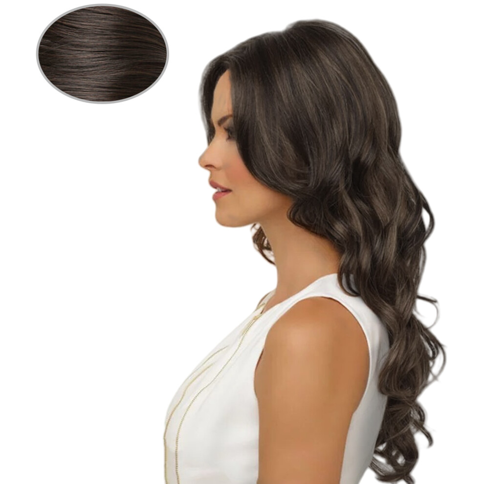 Unisex Brown Synthetic Fiber Hairpiece Heat Resistant Curly Wigs-Dark