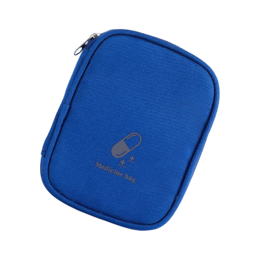 Blue First Aid Bag First Aid Pouch Empty Medicine Storage Bag