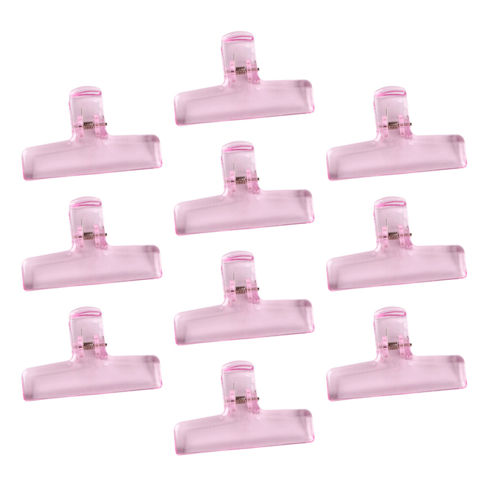 10Pcs Clear Acrylic Paper Clip 75Mm Acrylic Paper Clip-Pink 7696000318790