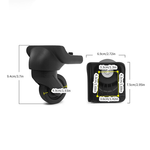 4pcs Suitcase Wheels Replacement Set Easy to Install Ergonomic 2