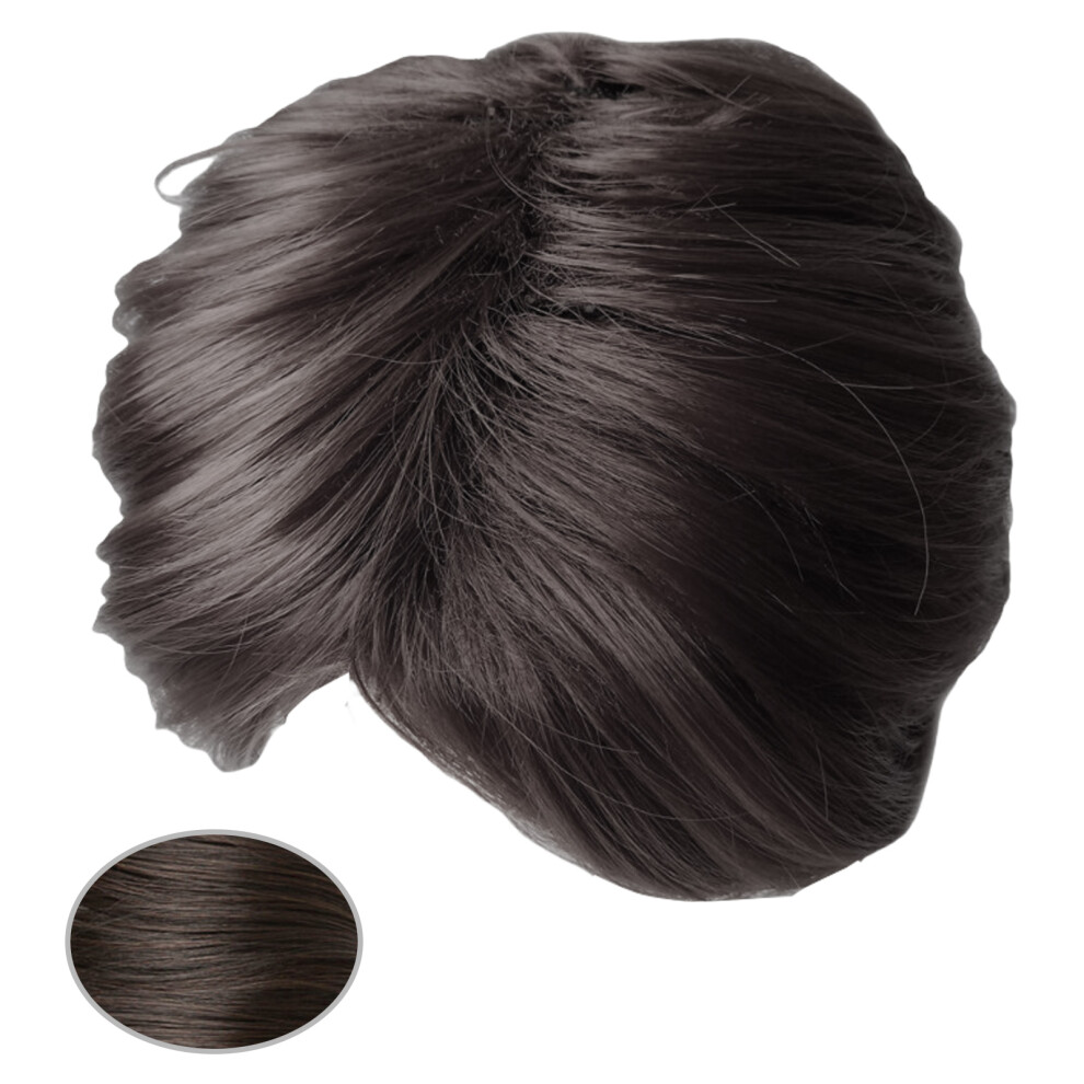 Dark/Brown Middle Parted Bangs Wigs Haircover Wigs Hairpiece