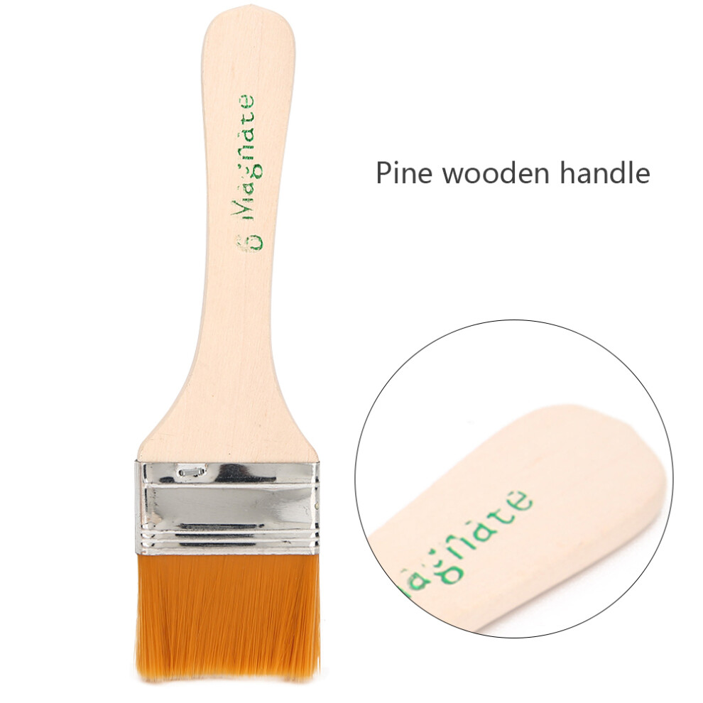 12Pcs Nylon Bristle Wooden Handle Brushes For Oil & Watercolor Painting 4151361862120