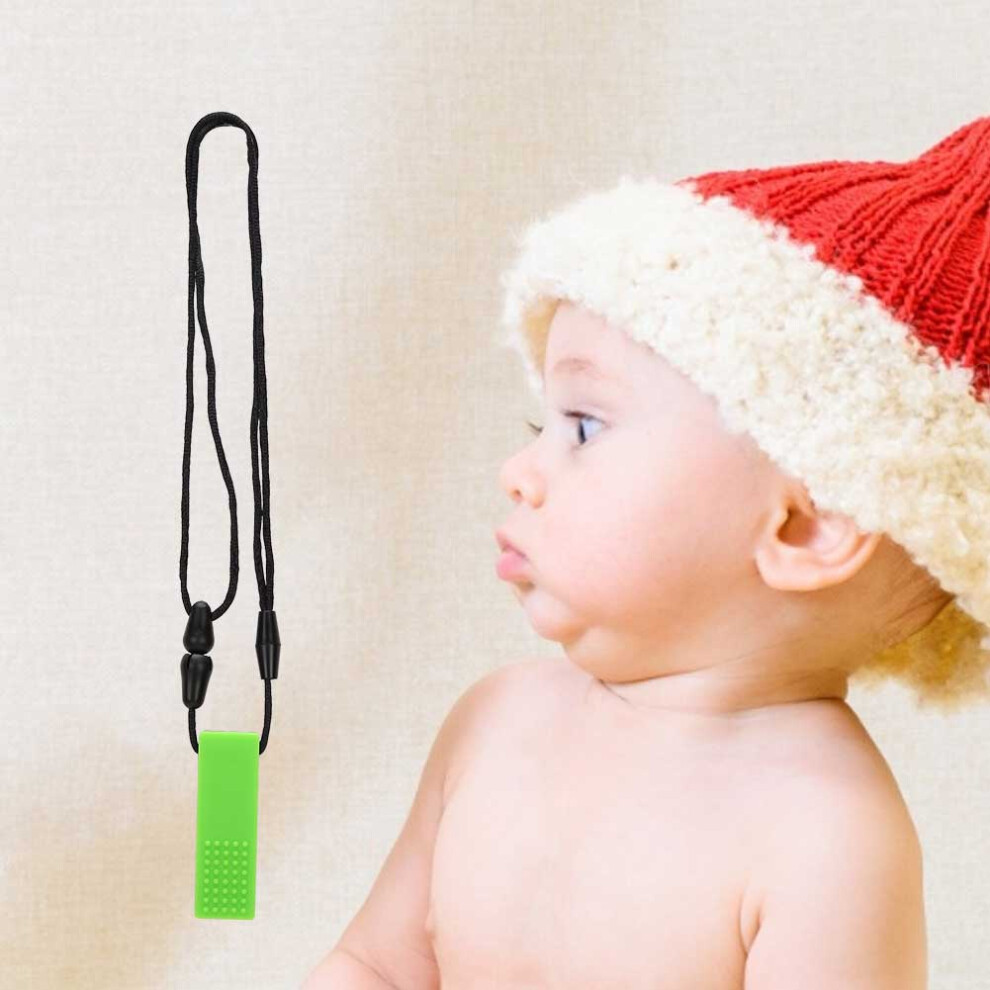 Silicone Teether Pendant Necklace - High Temp Resistant & Non-Toxic Green