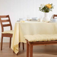 (137 x 137 cm, Natural) Plain Cotton Tablecloth