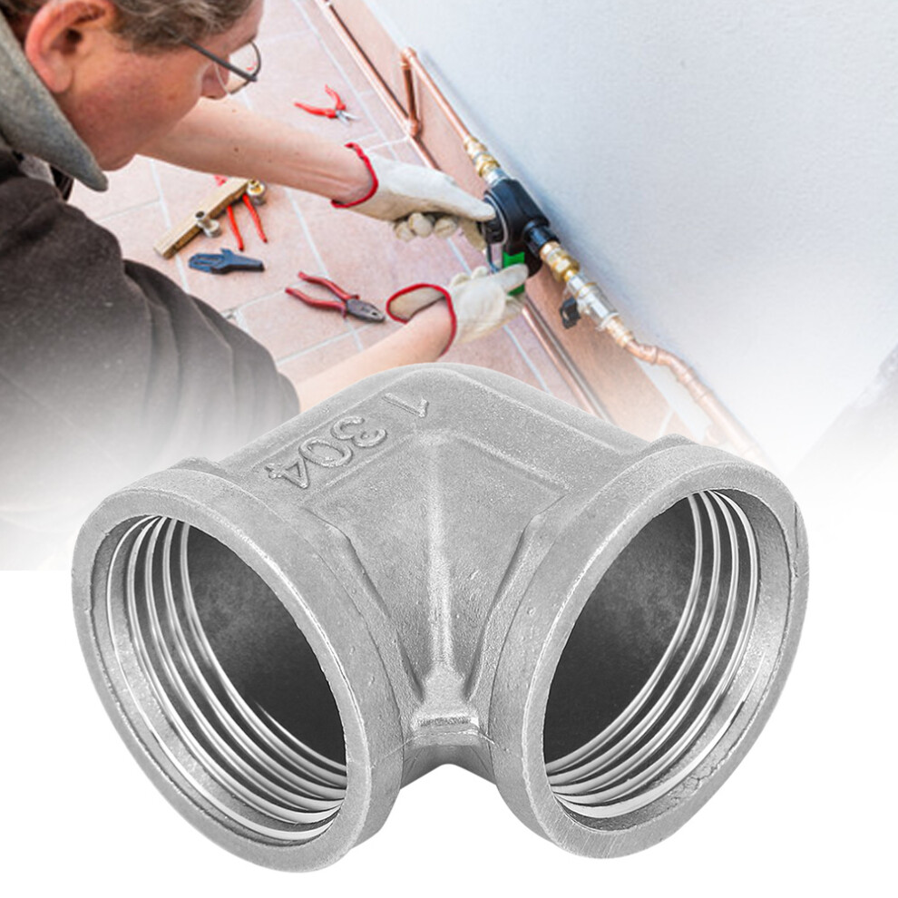 G1 Female Thread Elbow Connector Stainless Steel 32Mm For Plumbing 7891361863099