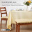 Homescapes (137 x 137 cm, Natural) Plain Cotton Tablecloth 8