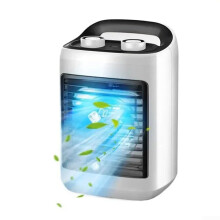 USB powered silent multifunctional desk fan with air conditioning and humidifying capabilities, compact design for home, office, or dorm use