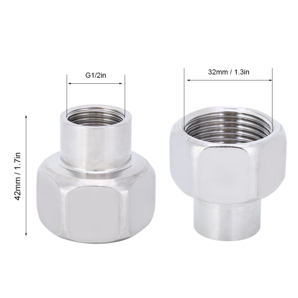 Npt Pipe Fitting 1/2In Female To 1In Female Hex Reducing Adapter 7891361869299