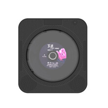 Portable CD Player Wall Mountable CD Music Player Remote Control FM Radio HiFi Speaker With USB 3.5mm LED Screen(Nero) Q Nero