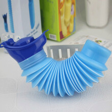 Kinder- und Erwachsenentragbarer Urinal, 34 cm/13,3 Zoll, Blau, Notfall-WC-Tasche