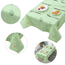 Attractive Flannel Backed Tablecloths, Ingenious Design, Waterproof Stain-Resistant PVC Cloth, Easy Care Wipeable Rectangle Or Square Table Covers, Fo