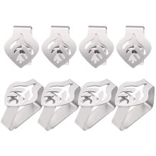Pinza para mantel de acero inoxidable, soporte de sujeción para mantel grueso y resistente con diseño elástico, resistente a la corrosión,