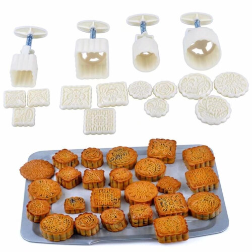 Ρυθμιζόμενο εργαλείο ψησίματος μεγέθους Mooncake, πρέσα για καλούπια Mooncake με 2
