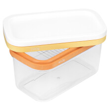 Butterschneider mit praktischem Schneidemechanismus, hygienischer Butterbehälter mit 2-in-1-Design, transparenter Behälter, Küchenhelfer aus