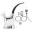 Durable Silver Plastic Smoking Pipe Set with Light Removable Design 2