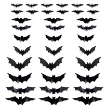 Autocollants de chauve-souris d'Halloween avec-36 chauves-souris