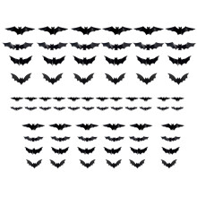 Autocollant chauve-souris lumineux avec-72 chauves-souris