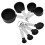 8PCs Nonrust Steel Measuring Spoons Cups Set Precise-Black 1