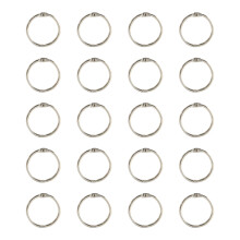 20 Pcs 25mm Metal Binder Rings Bookbinding-silver Inner 25mm