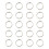 20 Pcs 25mm Metal Binder Rings Bookbinding-silver Inner 25mm 1