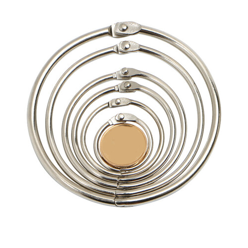 20 Pcs 25mm Metal Binder Rings Bookbinding-silver Inner 25mm 1