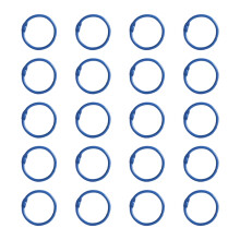20 Pcs 25mm Metal Binder Rings Index Cards-Blue Inner 25mm