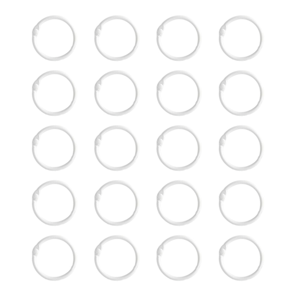 20 Pcs Book Rings Bookbinding Rings 25Mm Loose-White Inner 25Mm 7696000321097