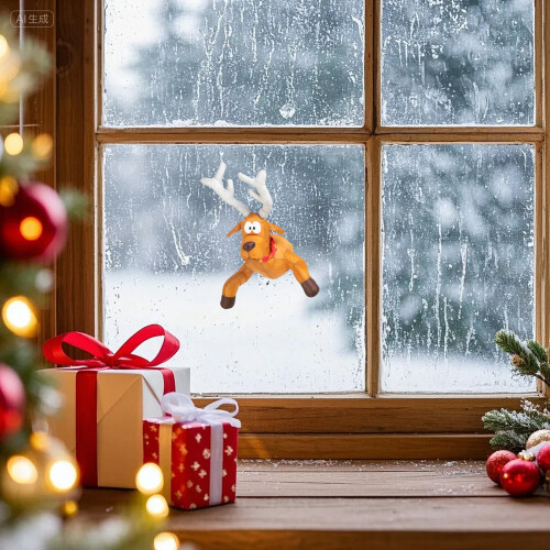 Window Crasher Santa/Reindeer Brokes Out from-  Elk 1