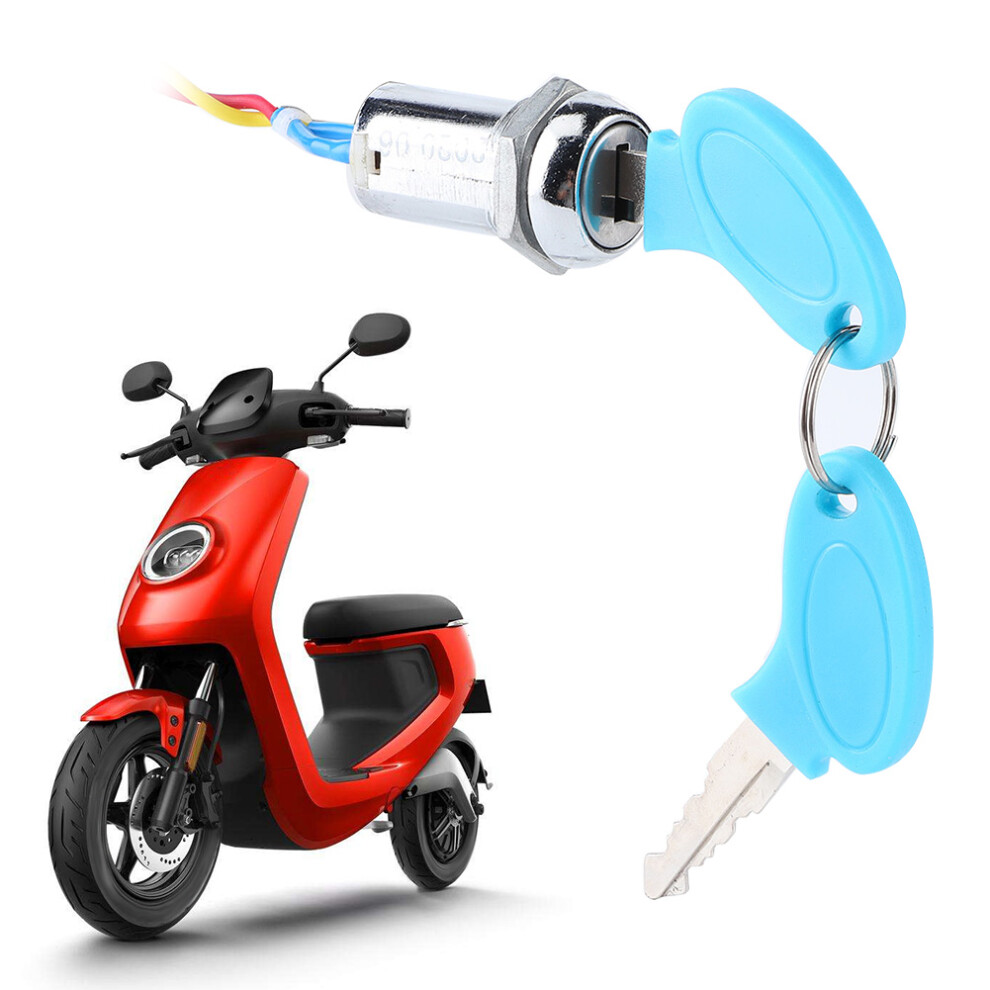 Electric Scooter & Bike Ignition Switch Lock Universal Replacement With 2 Keys 4021361875874