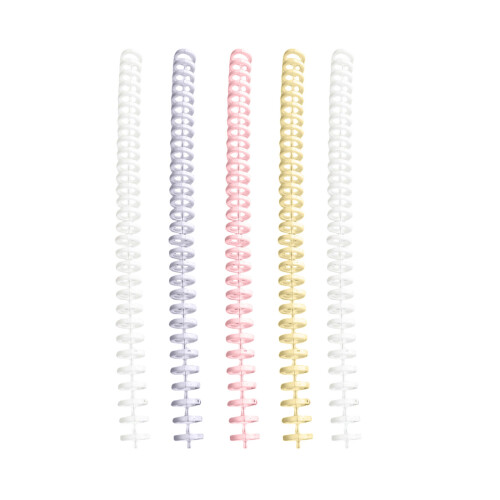 30 Rings PVC Binding Comb 30 Hole Binder-12mm macaron pink 1