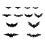 Illuminated Bat Wall Decals Adhesive PVC Bat Clings-48 bats 4