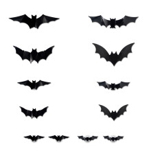 Glowing Bat Clings with LED Light Adhesive PVC Sticker-12 bats