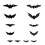 Glowing Bat Clings with LED Light Adhesive PVC Sticker-12 bats 1
